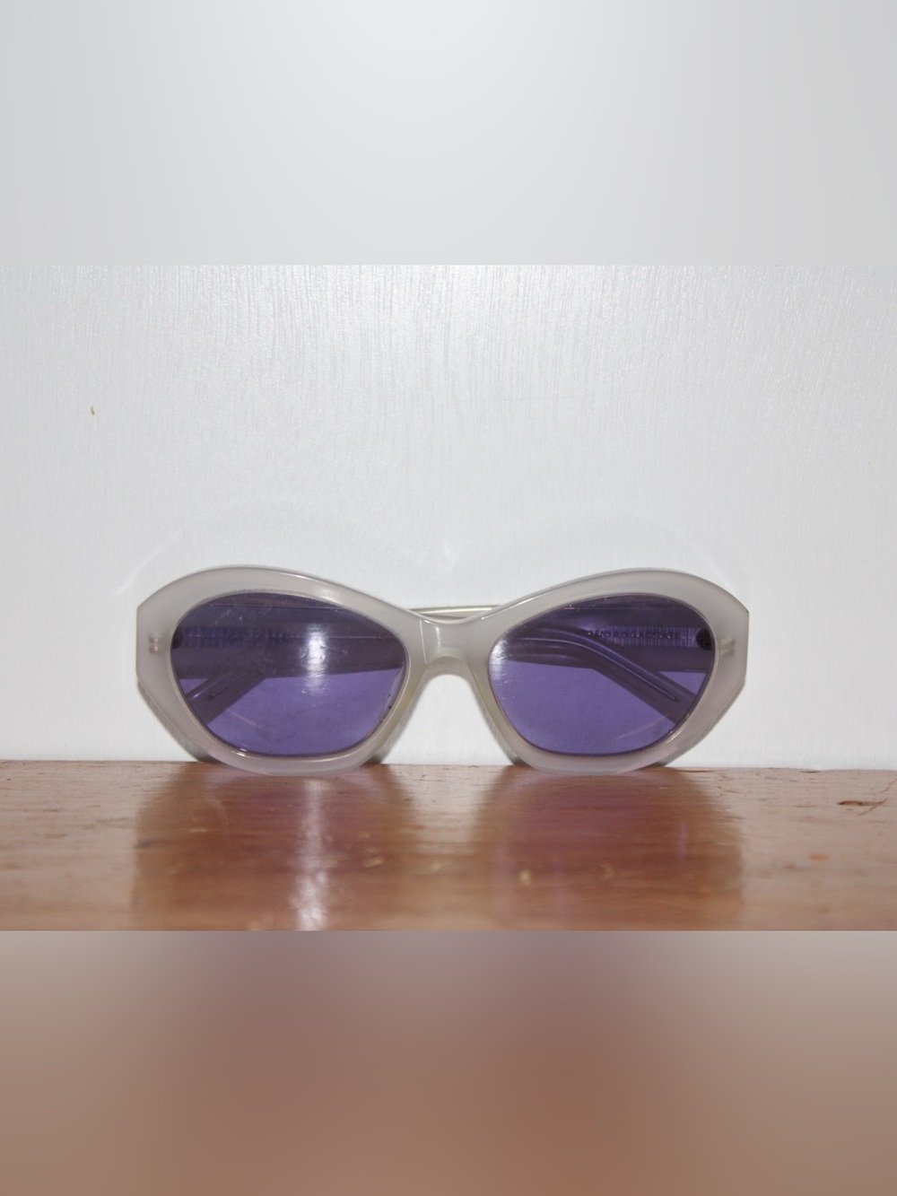 Givenchy Clear Frame Purple Lens Cat-Eye Sunglasses